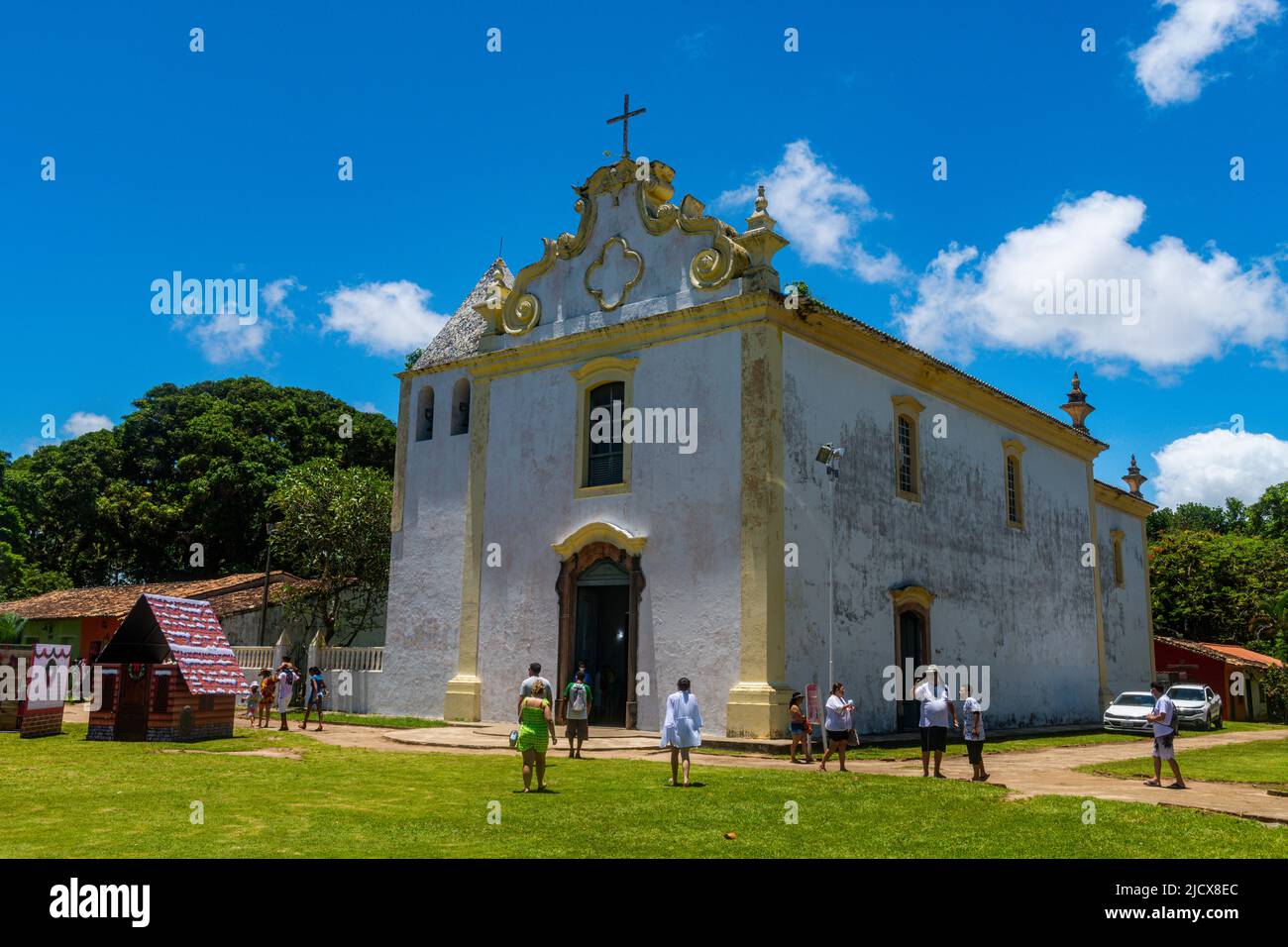 Chiesa di nostra Signora di pena, Porto Seguro, Bahia, Brasile, Sud America Foto Stock