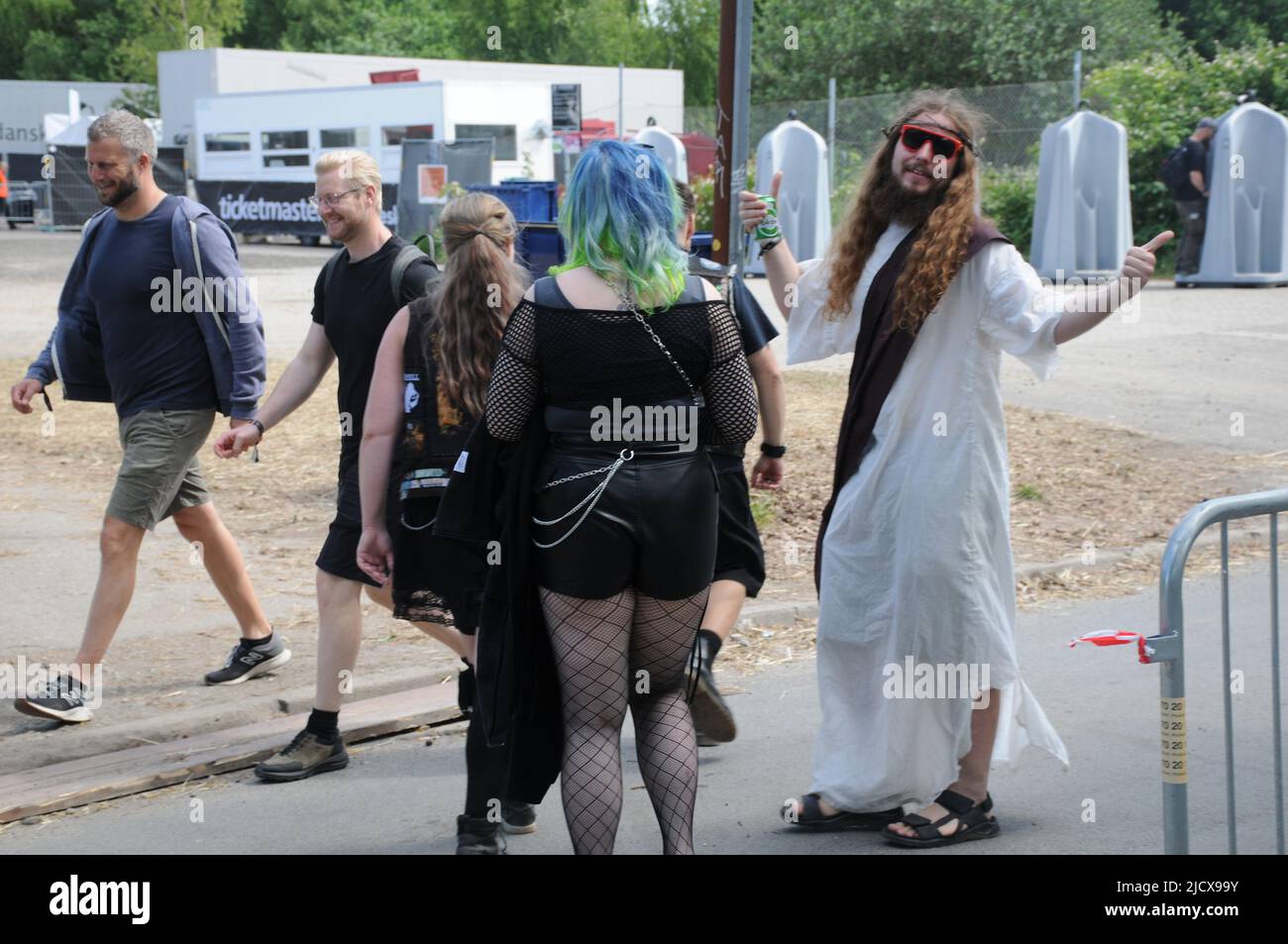 Copenhagen /Danimarca/16 Giugno 2022 / visitatori al festival musicale di Copenhell nella capitale danese.( Photo..Francis Joseph Dean/Deanpictures). Foto Stock