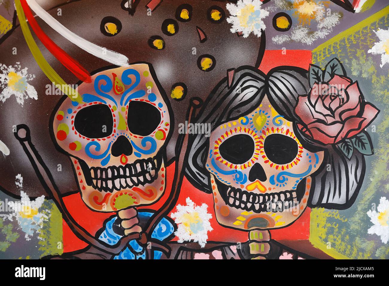Arte da parete messicana a Quito, Ecuador, Sud America Foto Stock