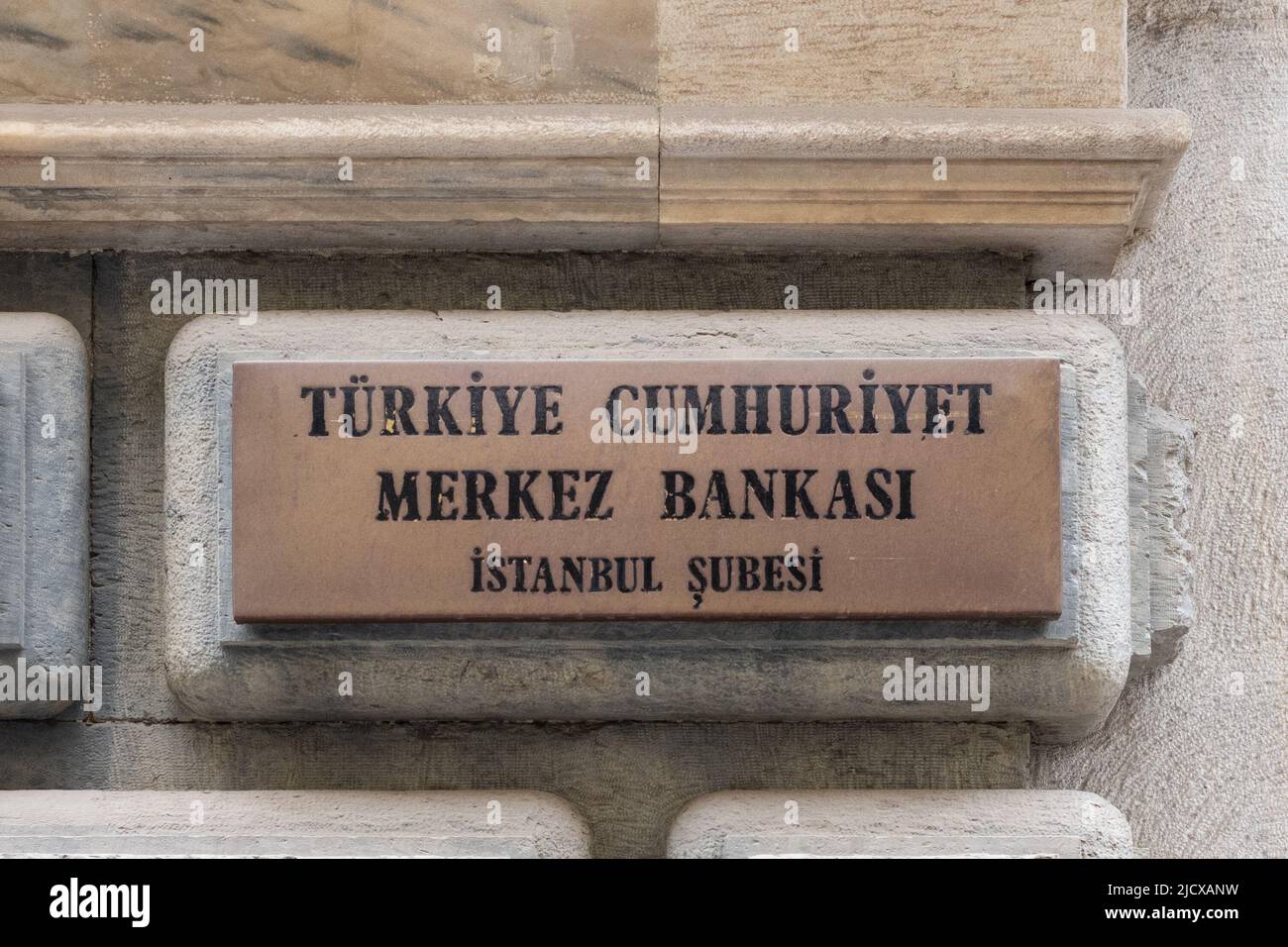 Banca centrale turca - Turkiye Cumhuriyet Merkez Bankasi - filiale di Istanbul, Turchia Foto Stock