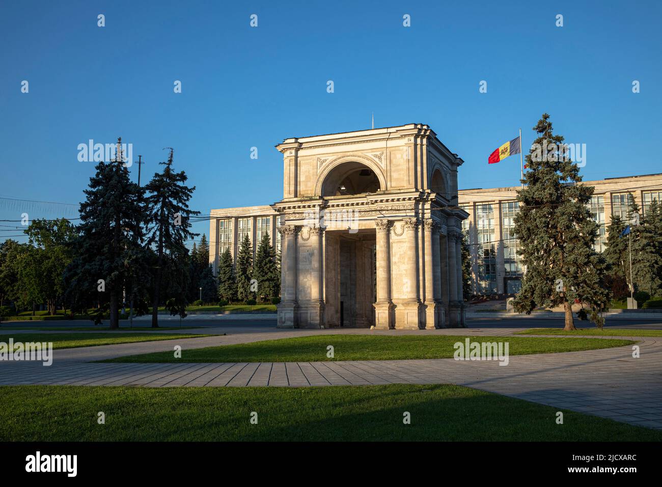 Arco di Trionfo, Chisinau, Moldavia, Europa Foto Stock
