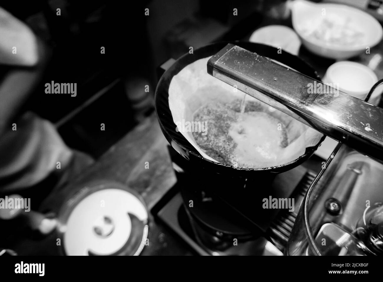 Vista ravvicinata della terza caffetteria WAVE Foto Stock