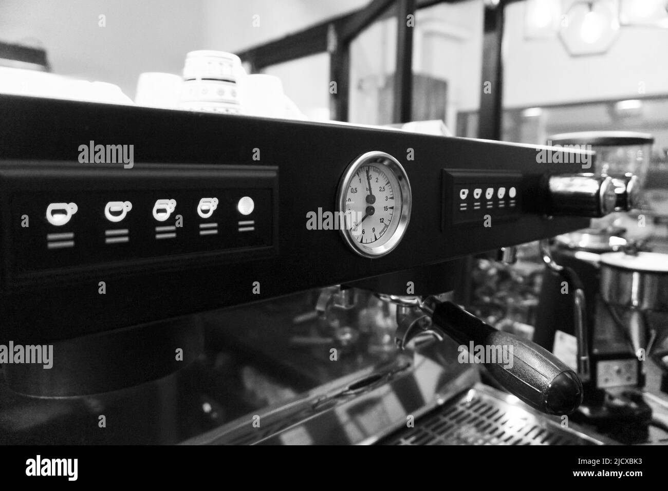 Vista ravvicinata della terza caffetteria WAVE Foto Stock