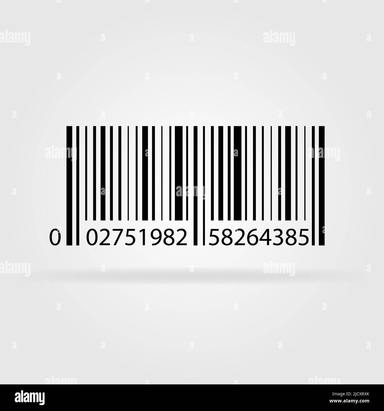 Immagine di un codice a barre isolato su sfondo bianco Illustrazione Vettoriale