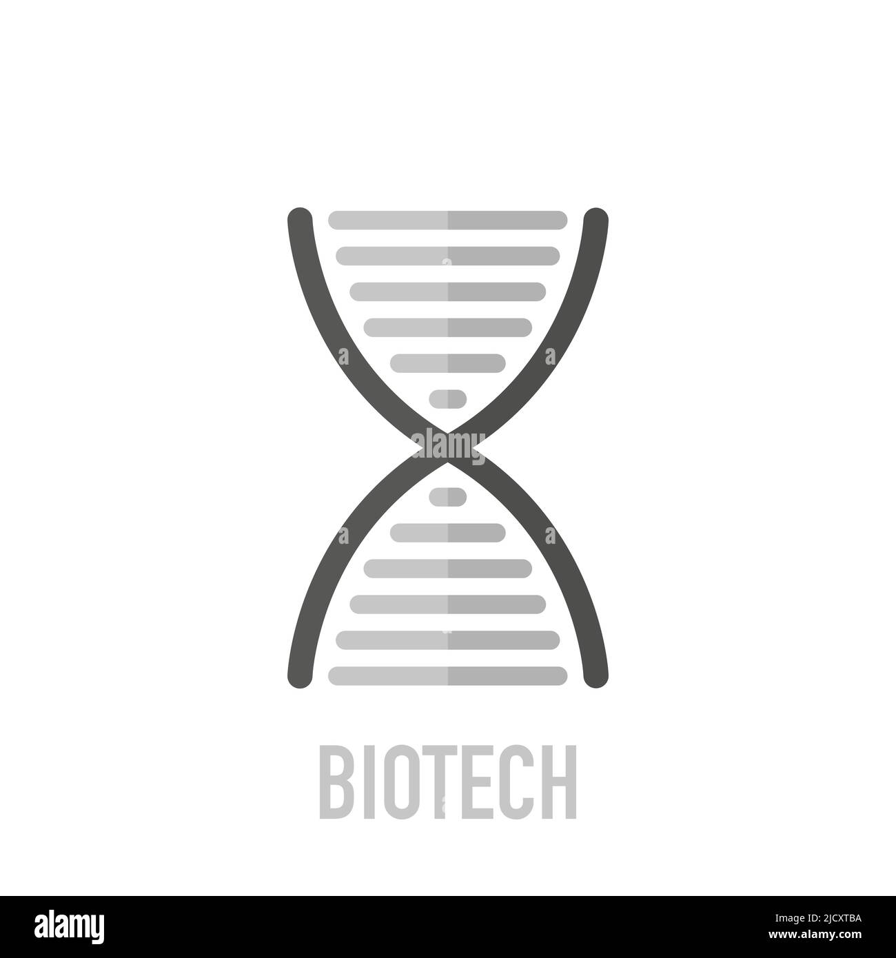 Elegante modello con logo Biotech. Il logo Biotech da utilizzare come sequenziatore del DNA. Illustrazione Vettoriale