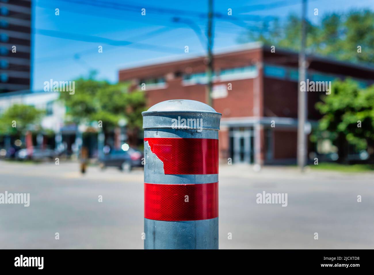 Posta stradale - fuoco Foto Stock