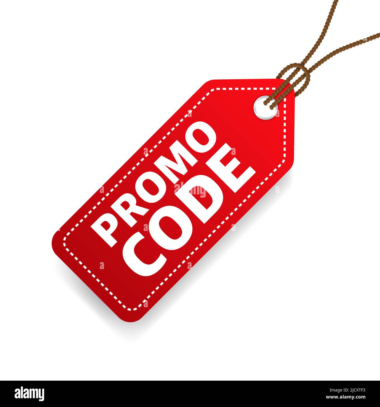 Codice promozionale, codice coupon. Design vettoriale piatto Illustrazione Vettoriale