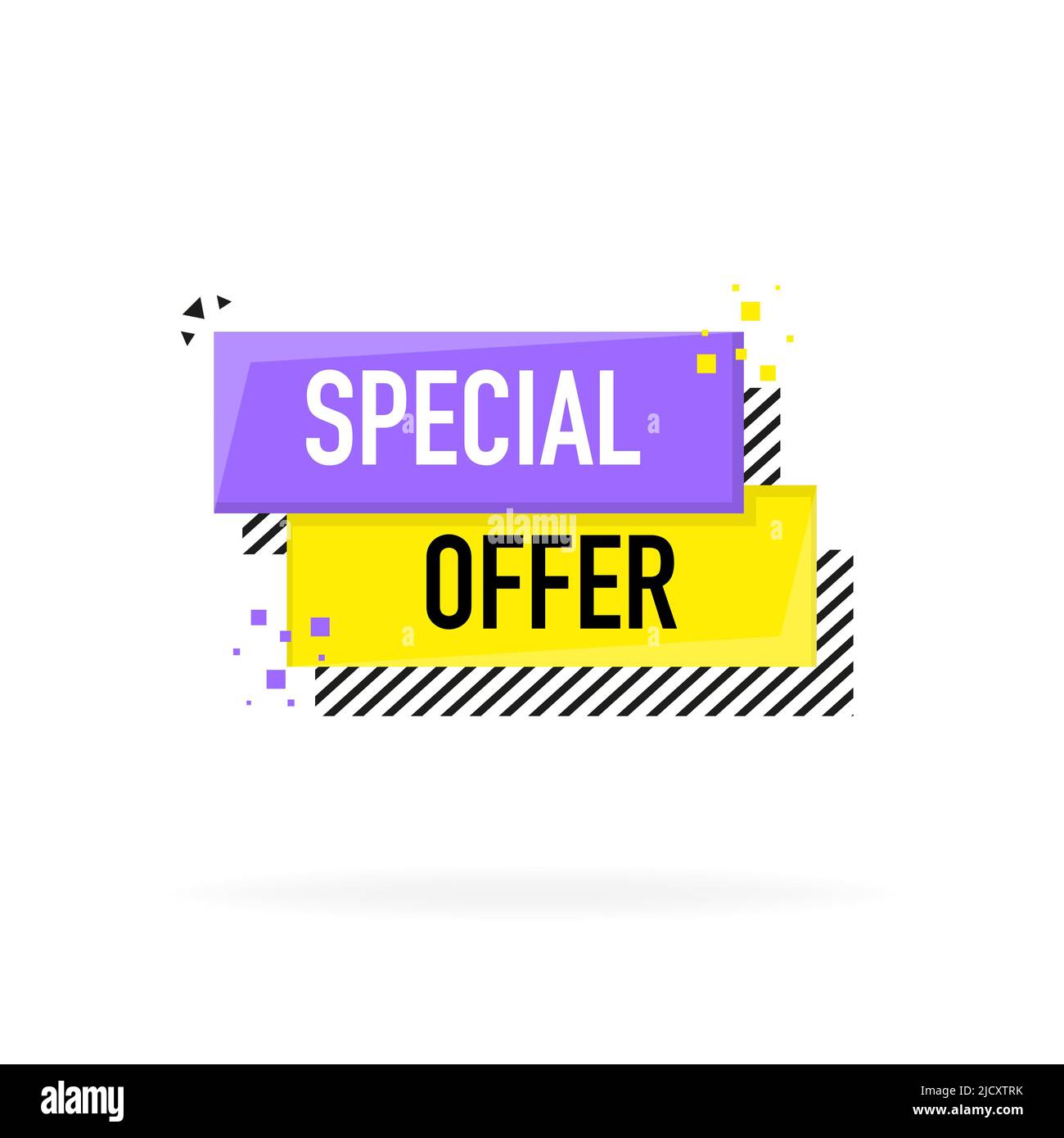 banner offerta speciale. Tag di sconto, icona dell'applicazione. Illustrazione Vettoriale