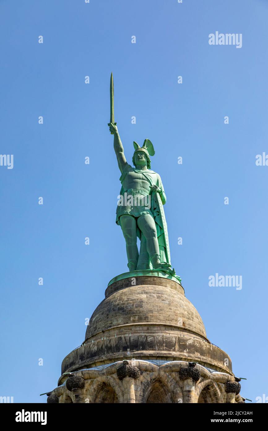 Monumento Arminius nella foresta di teutoburg in westfalia vicino a Detmold Hermannsdenkmal cheruscian, Germania Foto Stock