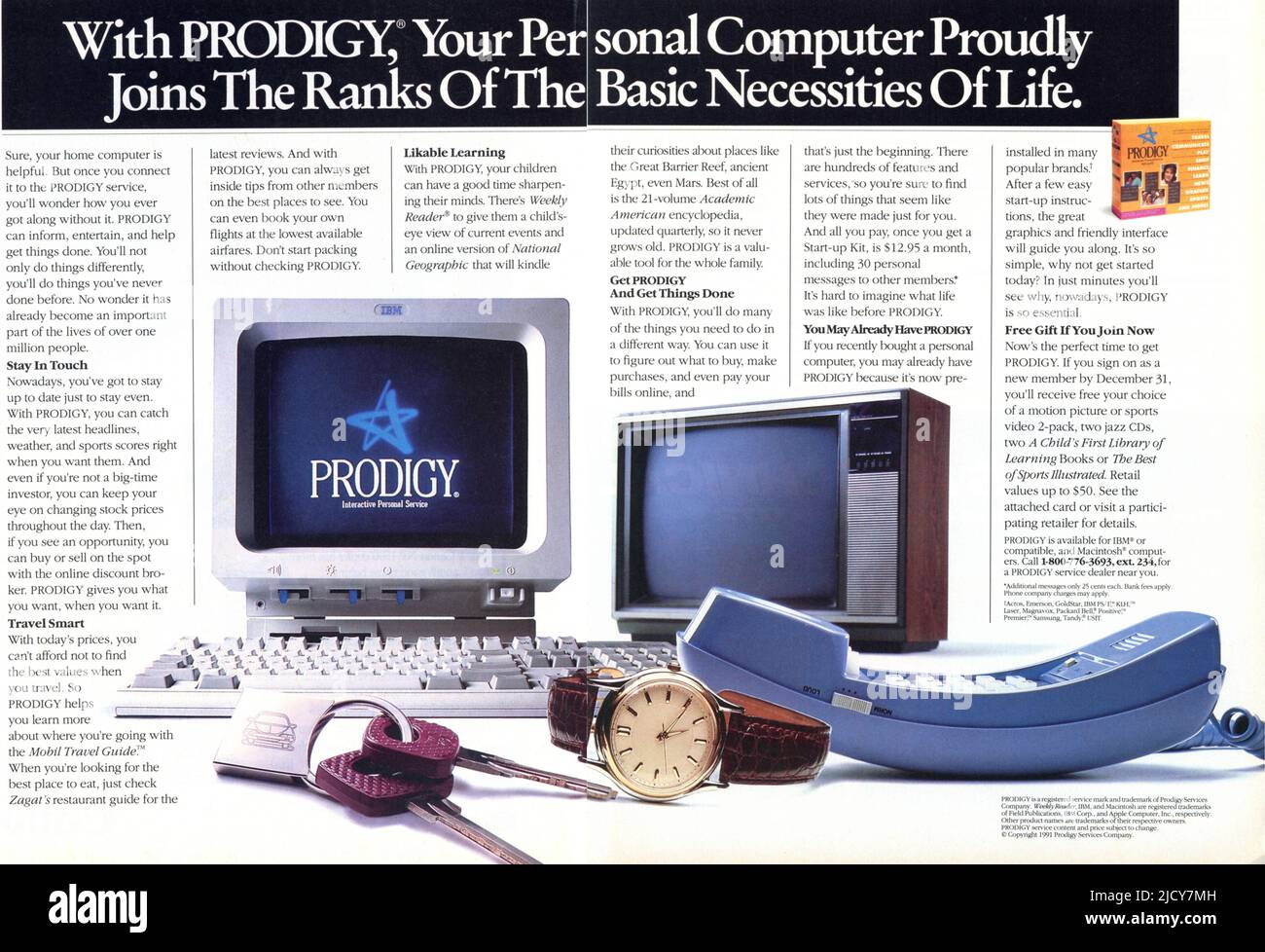 Vintage 2 Dicembre 1991 rivista 'Time' advert, USA Foto Stock