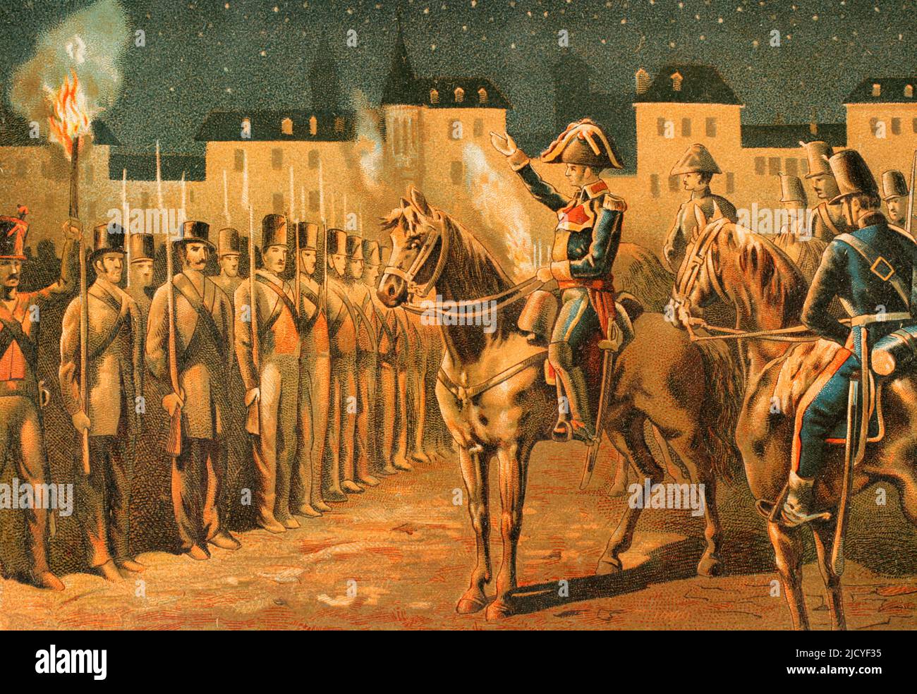 Francisco Espoz y Mina (1781-1836). Militare spagnolo. Leader dei guerriglieri della Navarra durante la Guerra d'Indipendenza Spagnola (1808-1814). Combatté contro l'esercito Isabelino nella prima guerra dei carlista (1833-1840), essendo il più responsabile della lotta nel nord della Spagna contro i carlisti. La Rivoluzione francese del 1830, con le inclinazioni liberali e anti-borboniche, condusse Espoz y Mina ad organizzare un fronte rivoluzionario in Francia per agire in Spagna. Per diversi mesi ha addestrato un gran numero di esuli spagnoli che si erano rifugiati in Inghilterra. Il 18 ottobre 1830 tentò di penetrare nei Paesi Baschi di terri Foto Stock