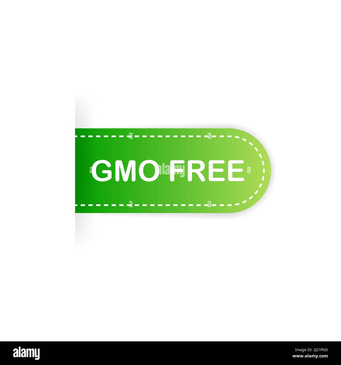 Nastro verde senza OGM. Illustrazione vettoriale. Illustrazione Vettoriale