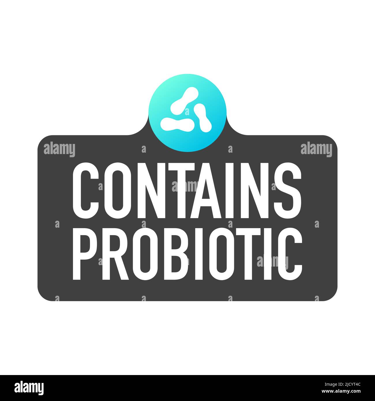 Icona dei probiotici. Contiene il logo del badge dei probiotici. Illustrazione vettoriale. Illustrazione Vettoriale