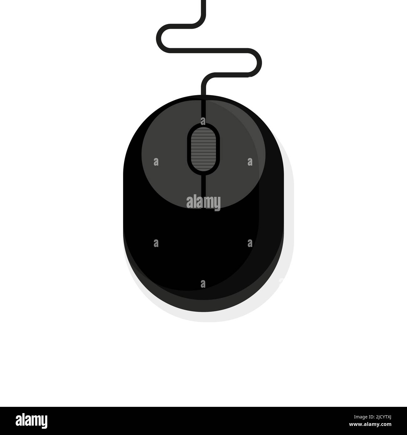 Icona del mouse del computer su sfondo bianco. Illustrazione vettoriale. Illustrazione Vettoriale