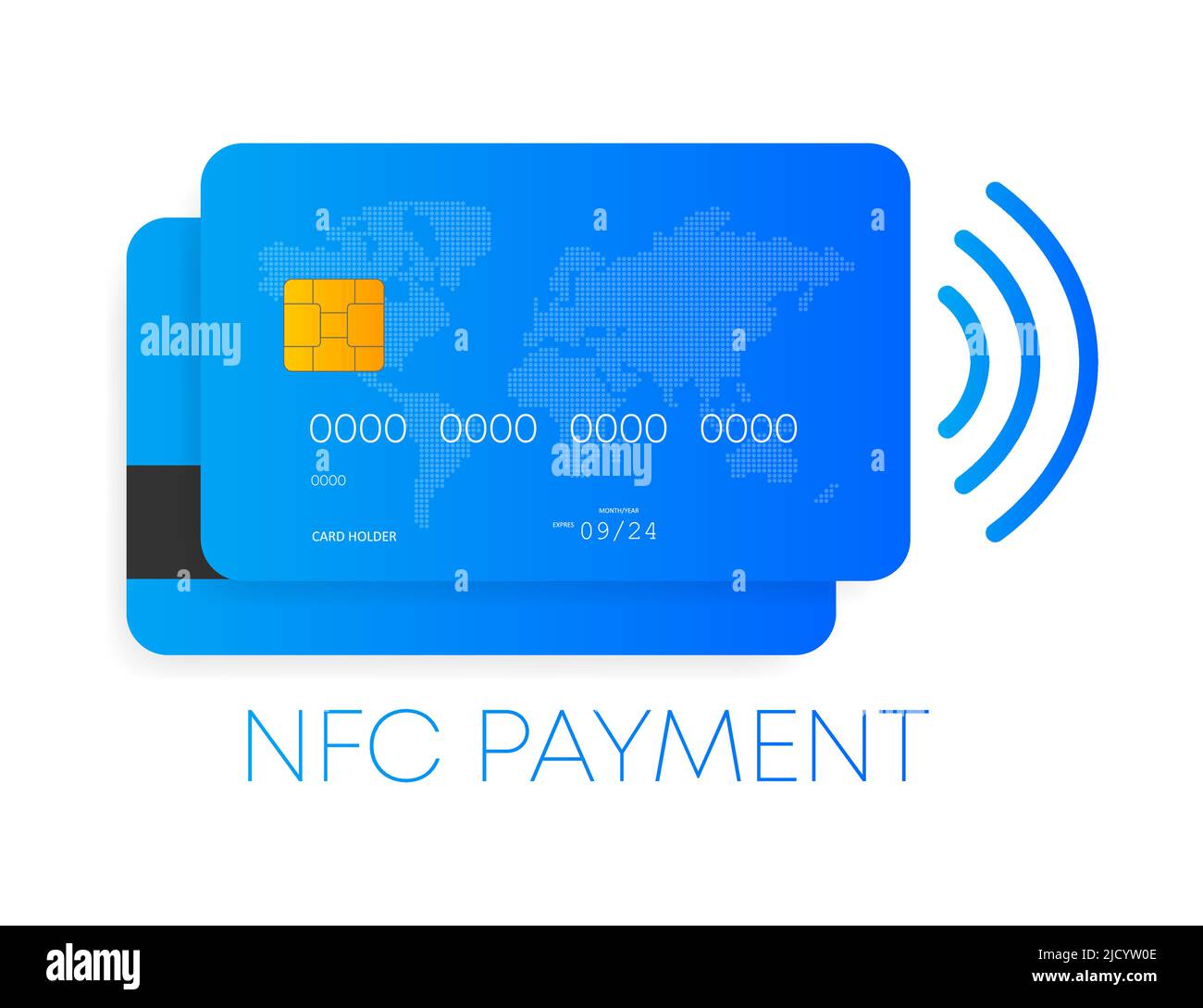 Icona del concetto di pagamento NFC in stile piatto. Illustrazione vettoriale. Illustrazione Vettoriale