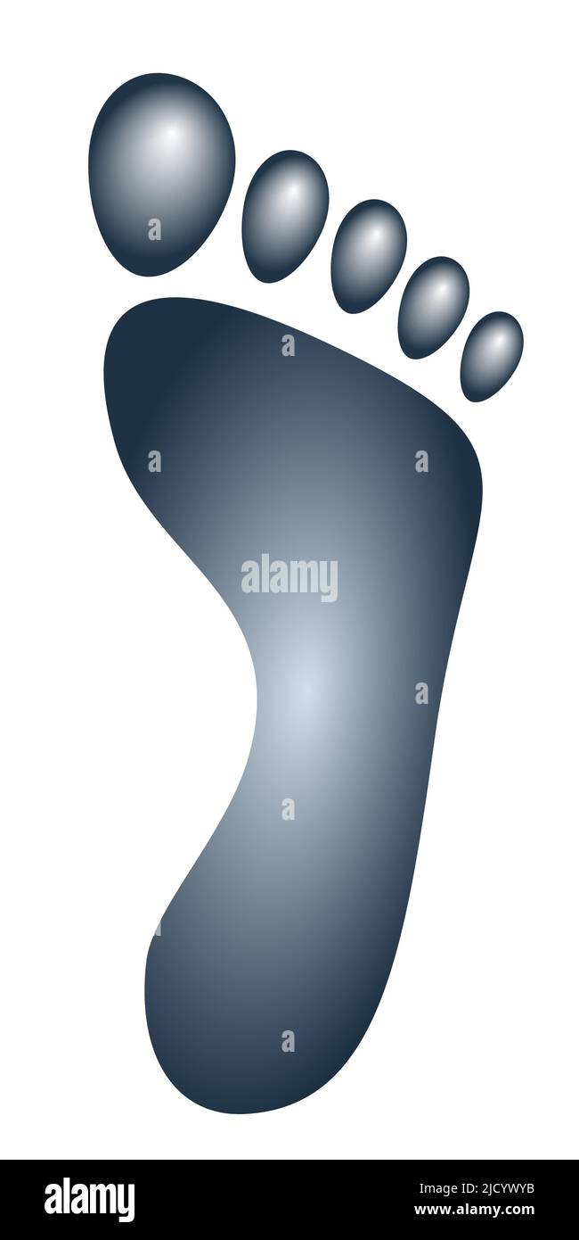 Illustrazione di un piede umano astratto Illustrazione Vettoriale