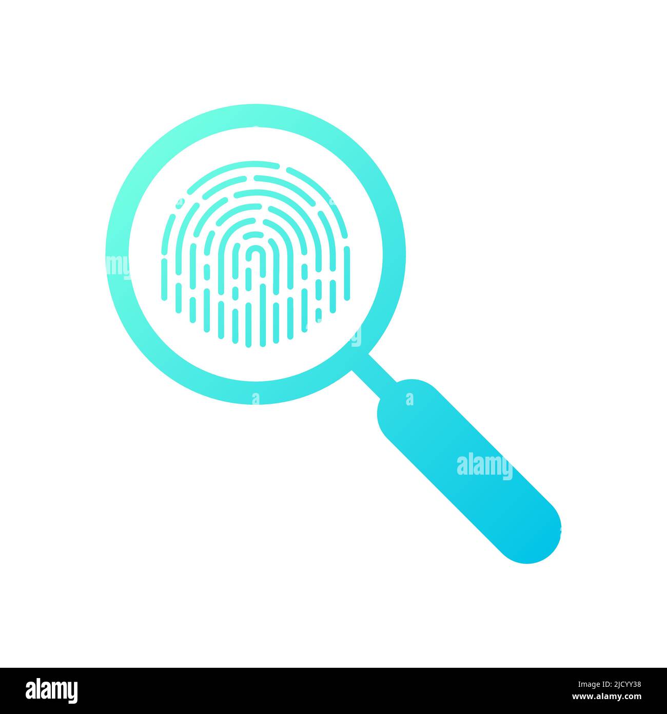 Touch ID - illustrazione vettoriale. Impronta digitale isolata su sfondo bianco. Illustrazione Vettoriale