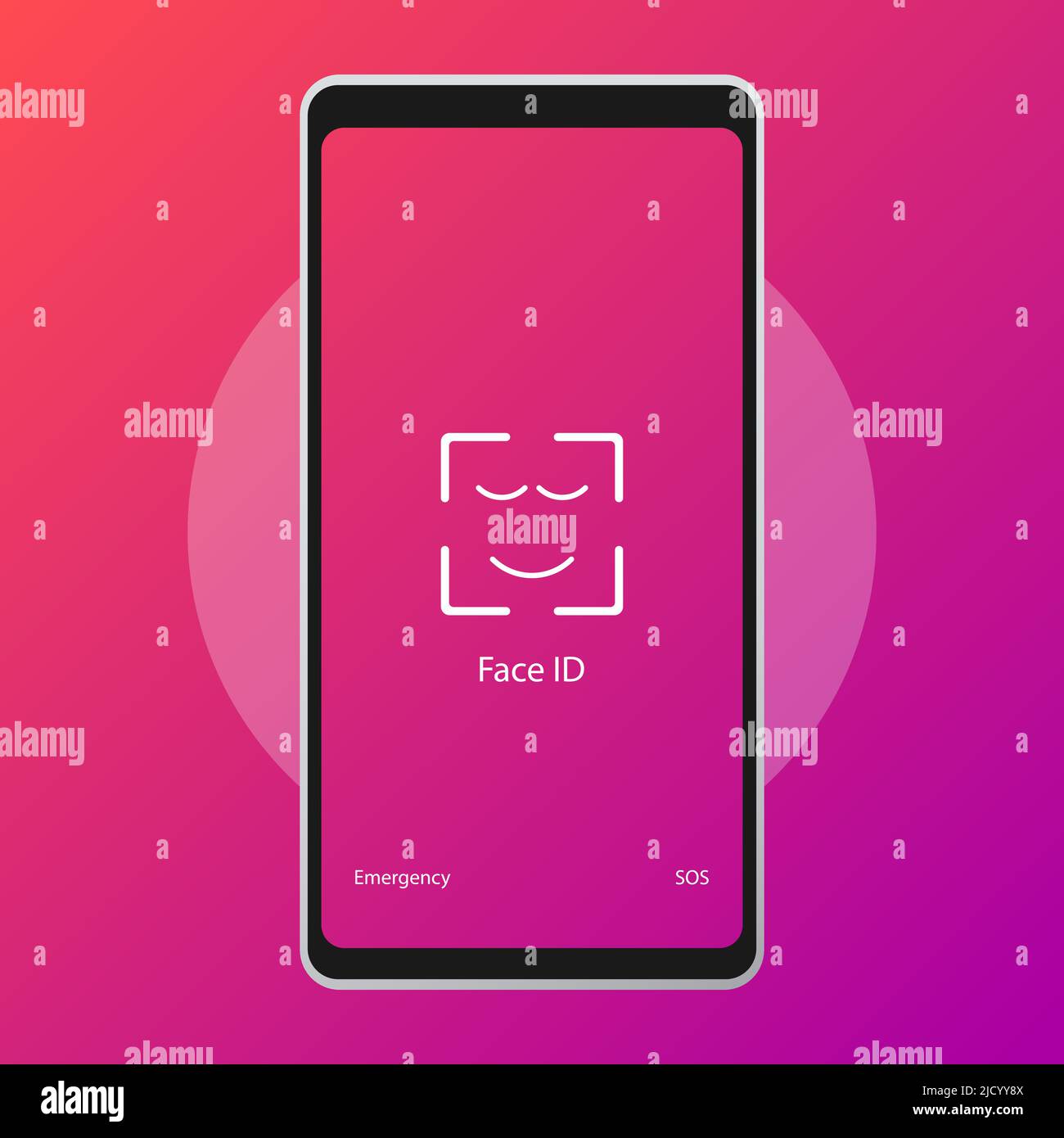Carta da parati con interfaccia mobile in stile poligonale colorato e alla moda dal design piatto. Illustrazione Vettoriale