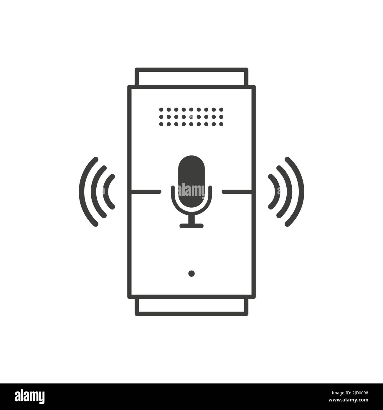 Assistente vocale, ottimo design per qualsiasi scopo. Oggetto tecnologia. Sfondo astratto. Illustrazione vettoriale. Illustrazione Vettoriale