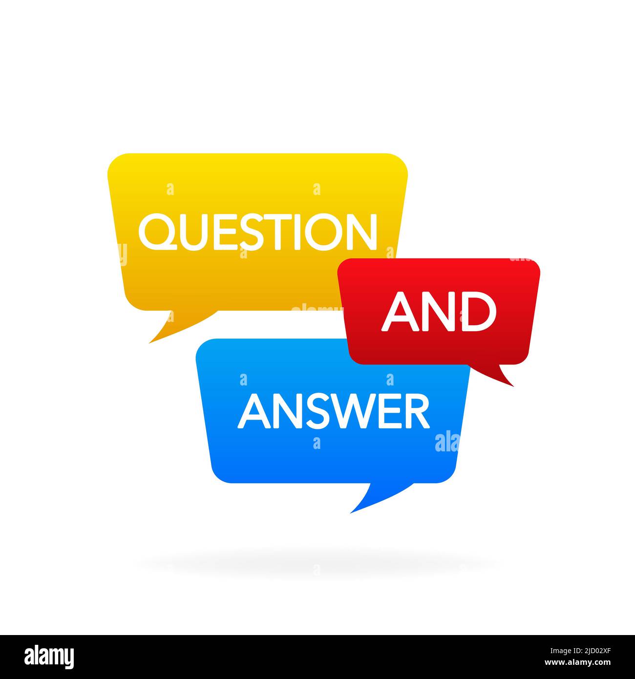 Icona di chat con bolle di domanda e risposta. Illustrazione vettoriale. Illustrazione Vettoriale