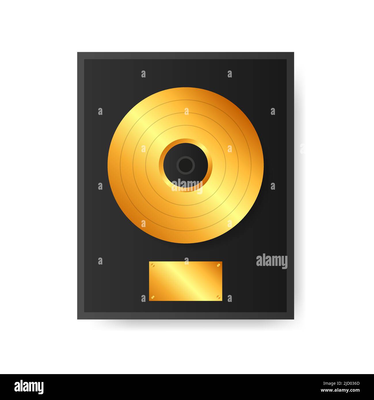 Vinile in cornice sulla parete, disco golden platinum hit