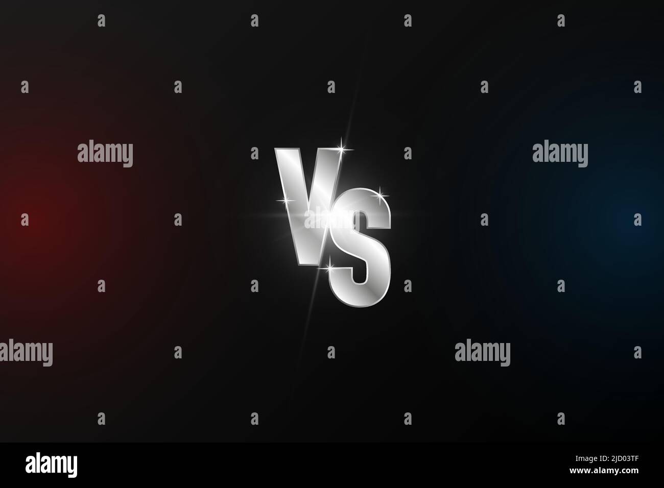 Contro logo vs lettere per lo sport e combattere la concorrenza. Battaglia vs partita Illustrazione Vettoriale