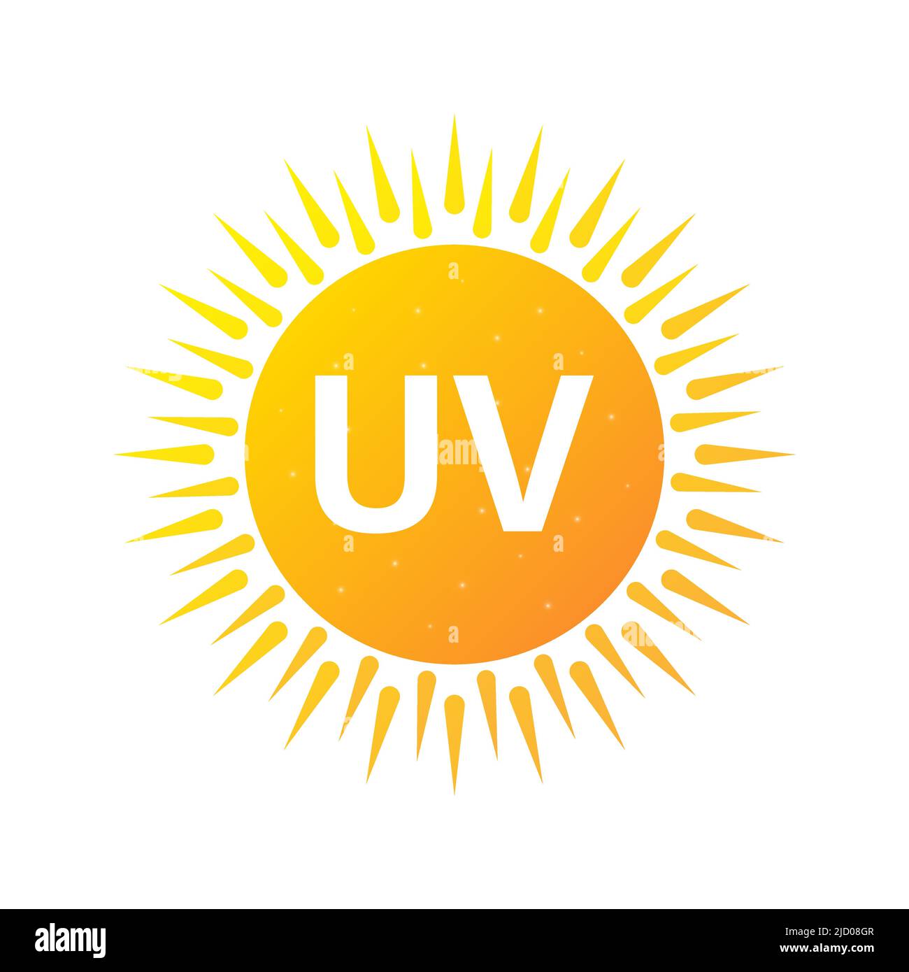 Radiazioni UV, design eccellente per qualsiasi scopo. Icona di avvertenza pericolo. Icona freccia. Radiazioni UV per la progettazione concettuale. Illustrazione Vettoriale