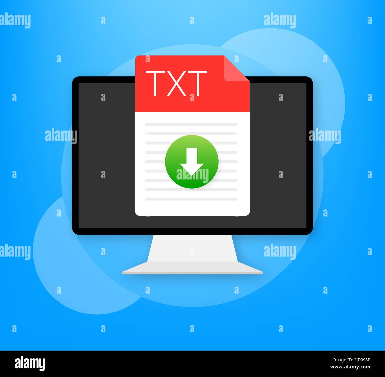 Icona del file TXT. Tipo di documento foglio di calcolo. Illustrazione grafica dal design moderno e piatto. Icona Vector TXT (TXT vettore). Illustrazione Vettoriale