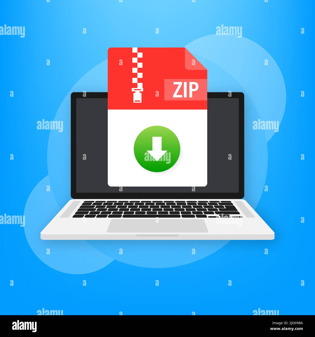 File ZIP. Icona per il disegno di sfondo di fotoricettore. Firma e-mail. Illustrazione vettoriale della tecnologia. Background tecnologico. Illustrazione Vettoriale