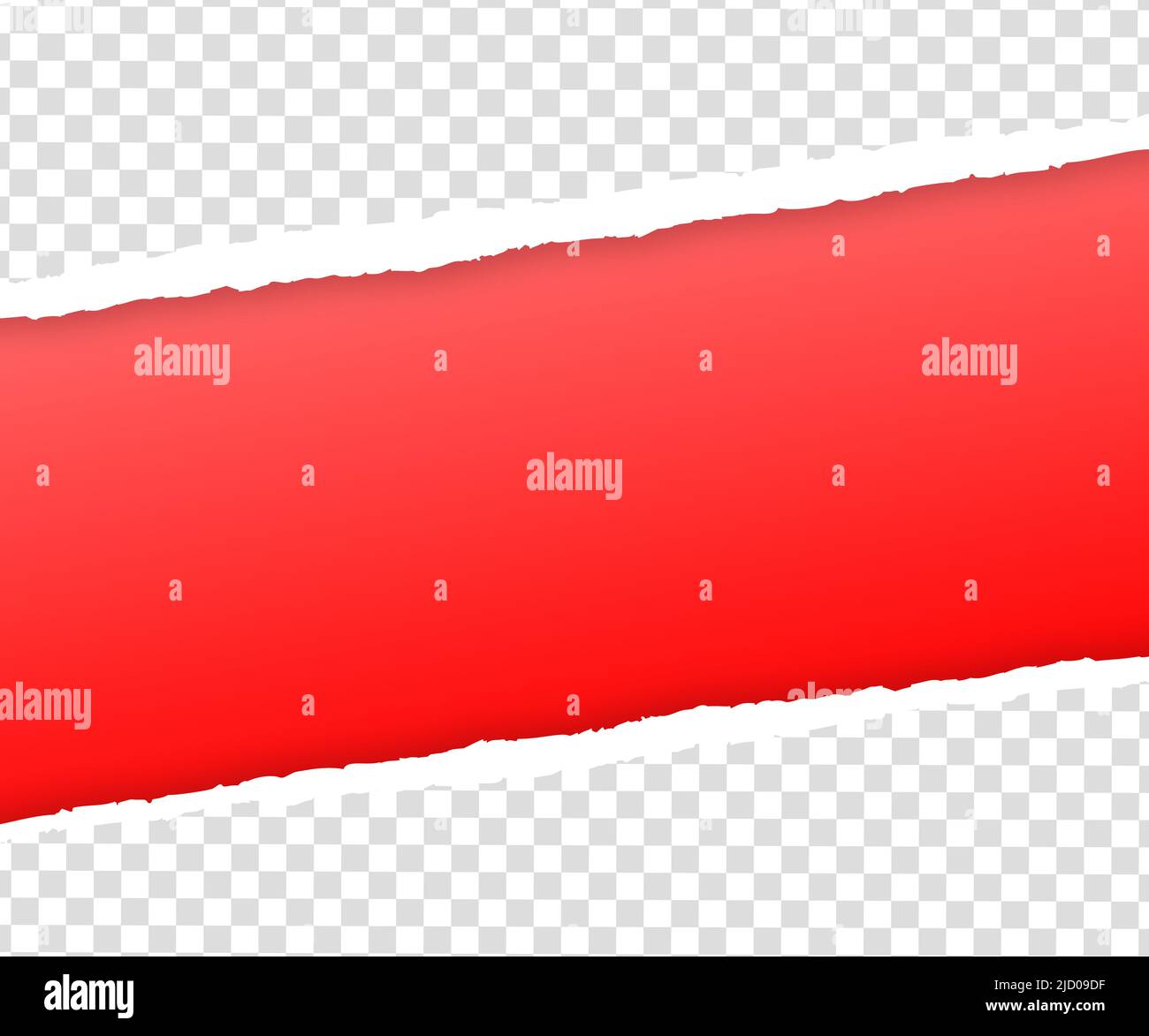 Sfondo grigio con spazio di copia e margine della carta strappato. Illustrazione vettoriale. Illustrazione Vettoriale