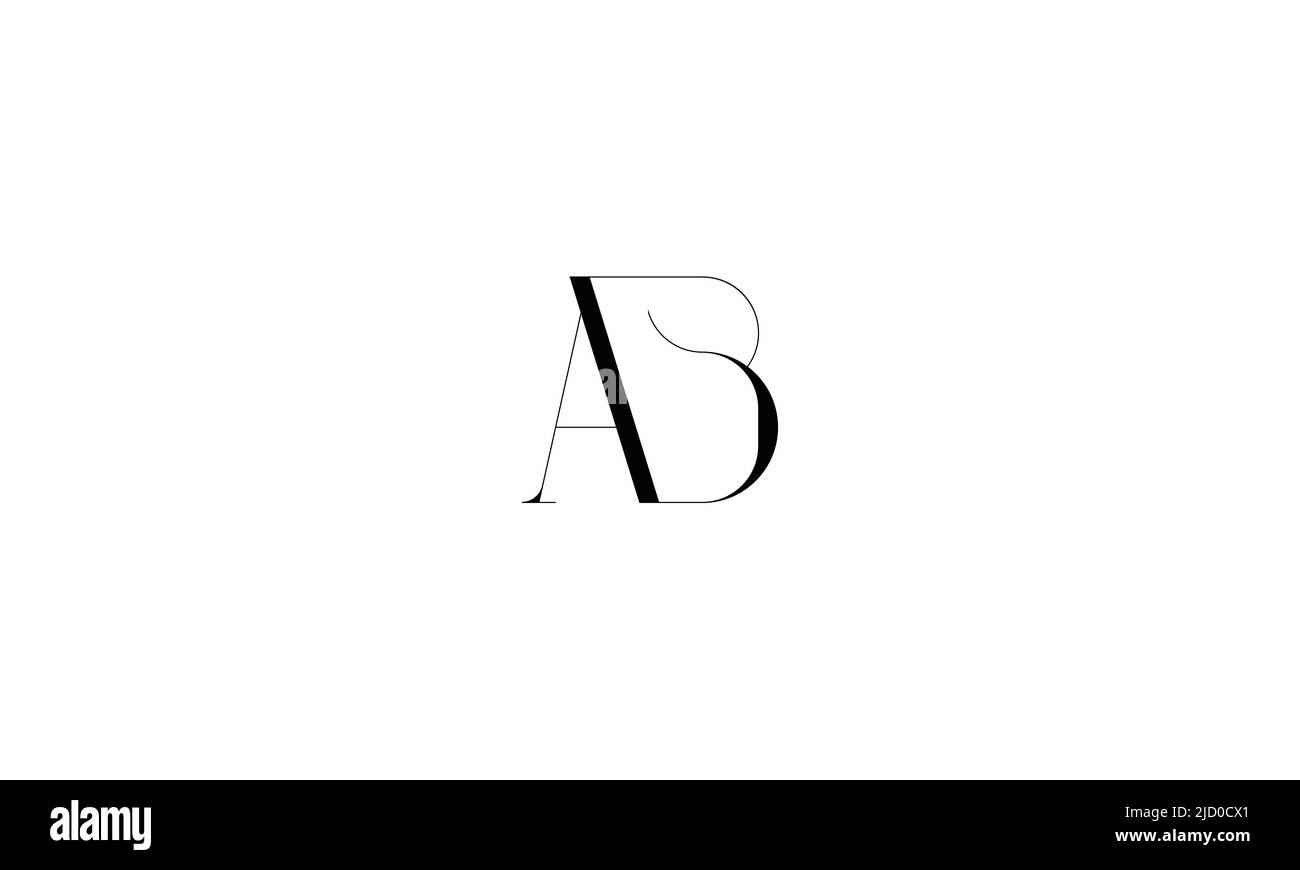 AB, BA Abstract Letters Logo monogramma Illustrazione Vettoriale