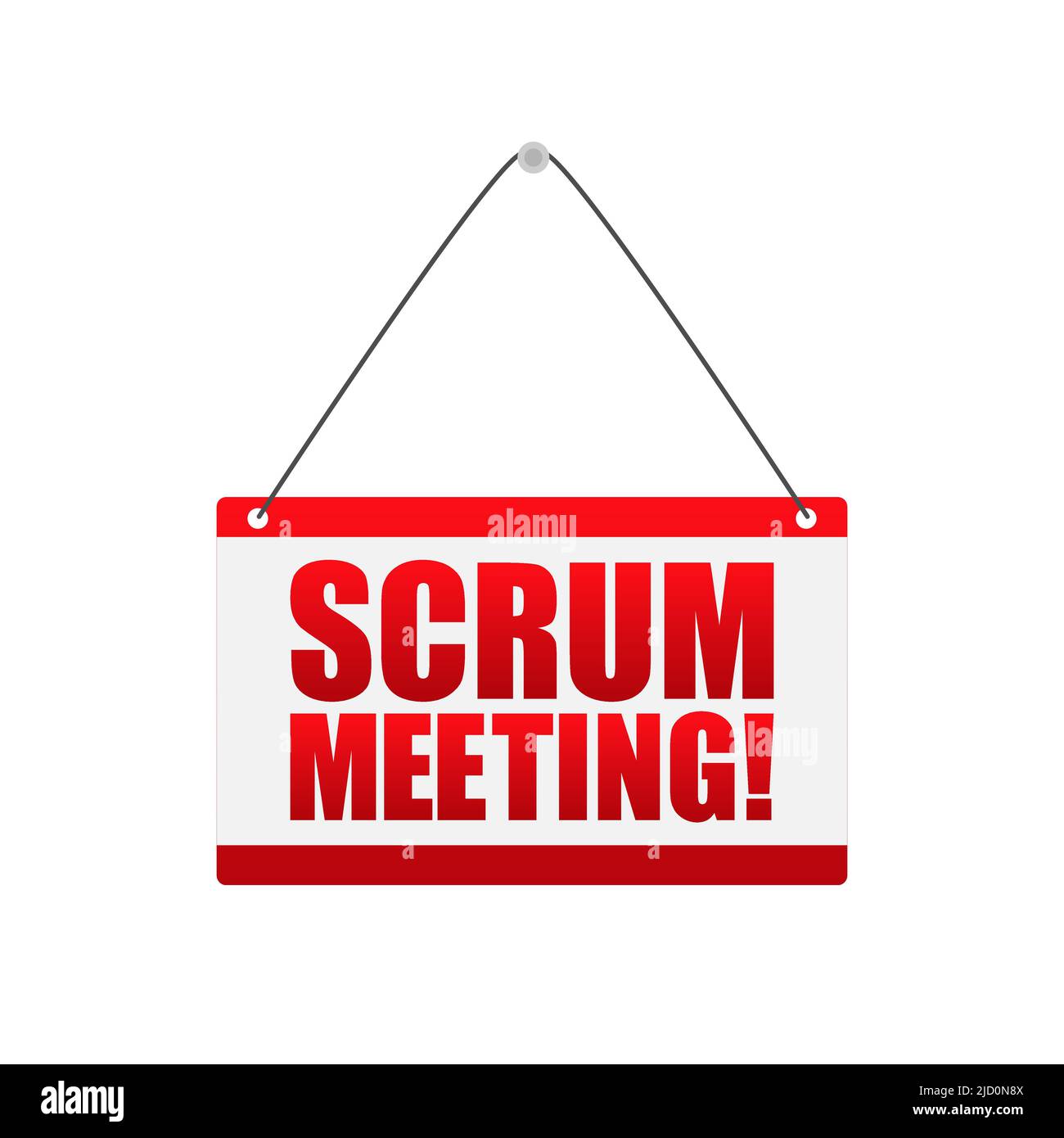 Icona piatta con incontro di mischia. Illustrazione dello sviluppo del progetto. Icona vettore Illustrazione Vettoriale