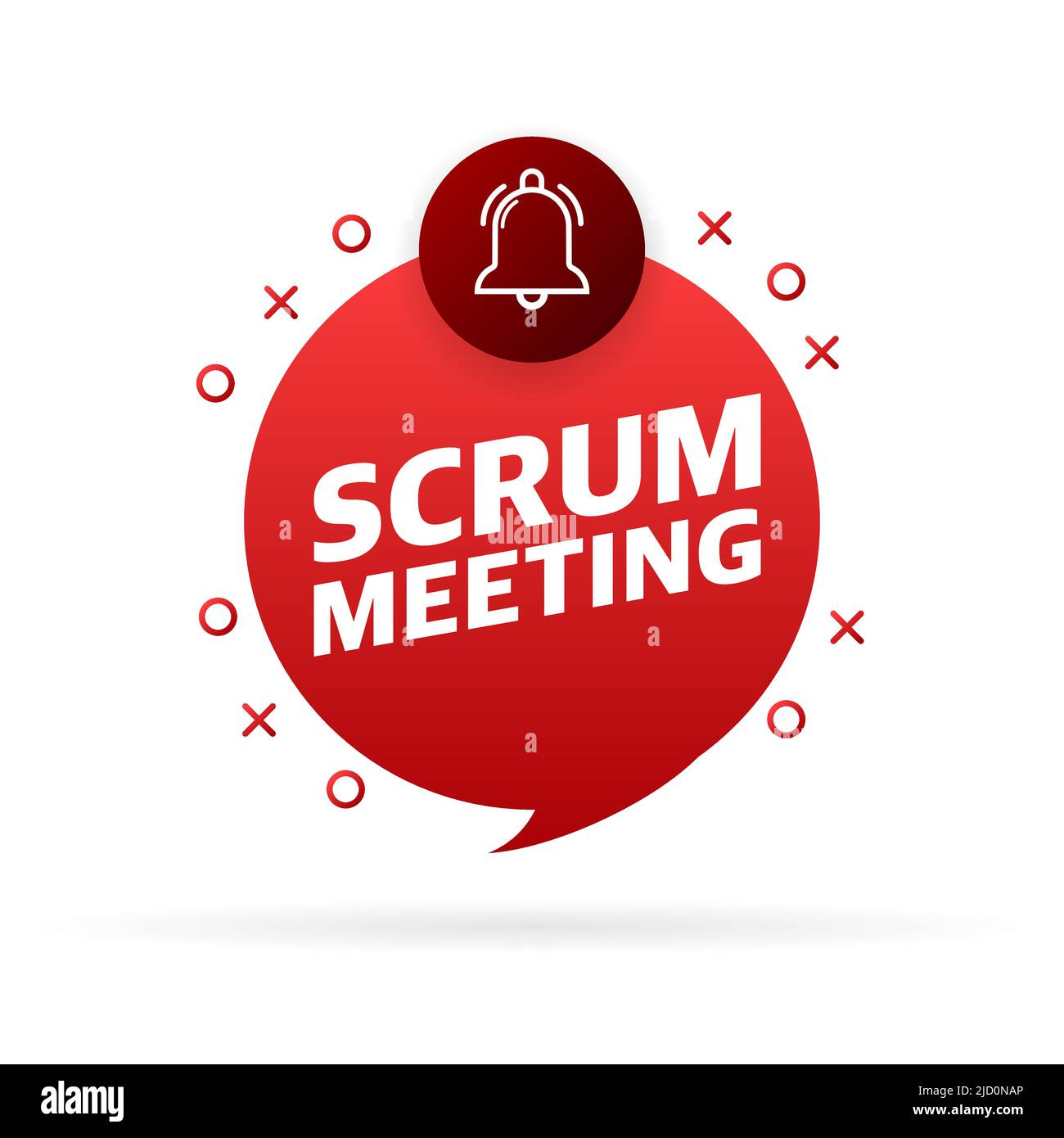 Icona piatta con incontro di mischia. Illustrazione dello sviluppo del progetto. Icona vettore Illustrazione Vettoriale