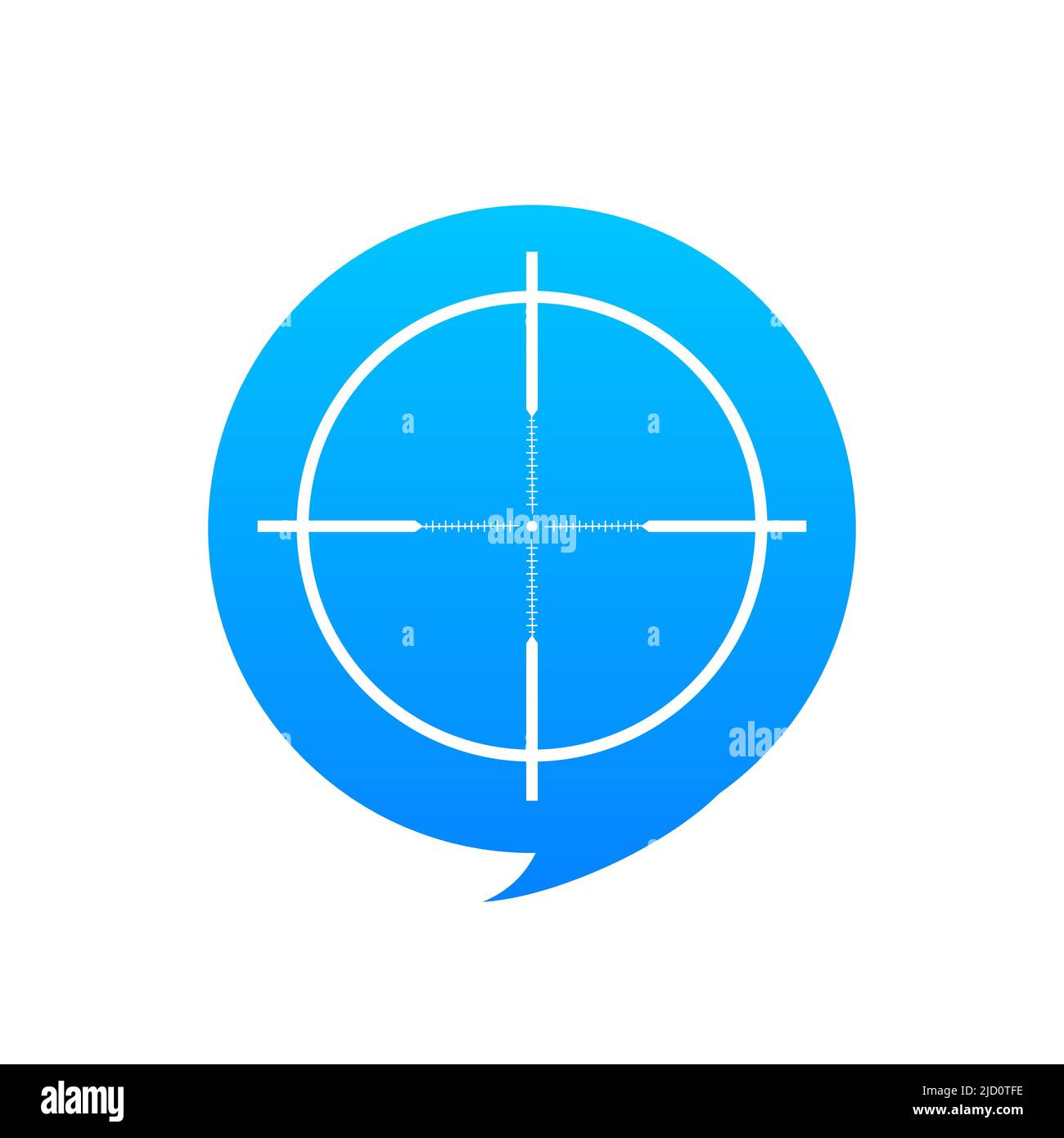 Croce Sniper Scope. Mirino ottico a fucile isolato su sfondo trasparente. Illustrazione vettoriale Illustrazione Vettoriale