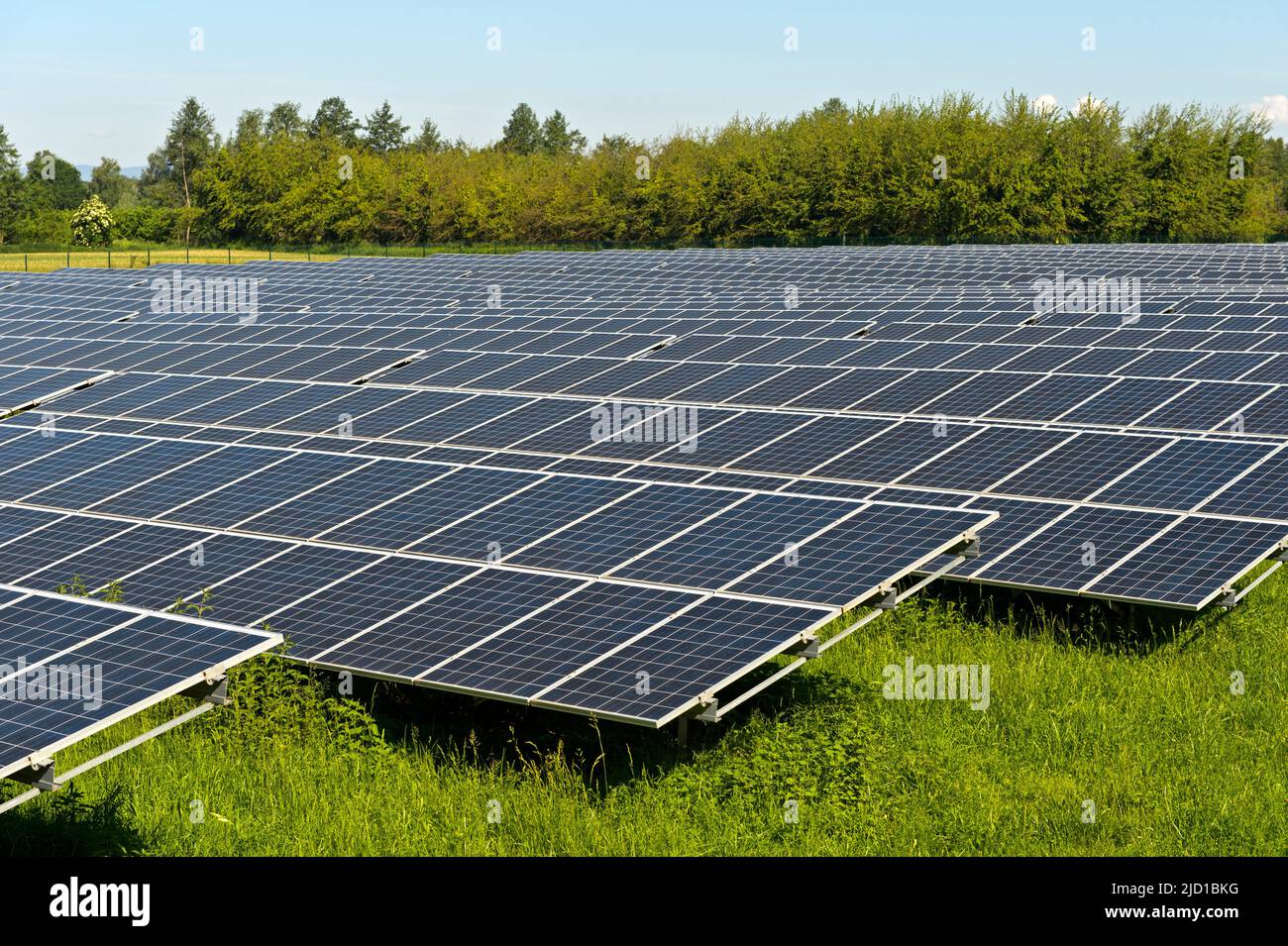 Pannello solare nel parco solare di Voggsburg, Voggsburg, Kaiserstuhl, Baden-Württemberg, Germania Foto Stock