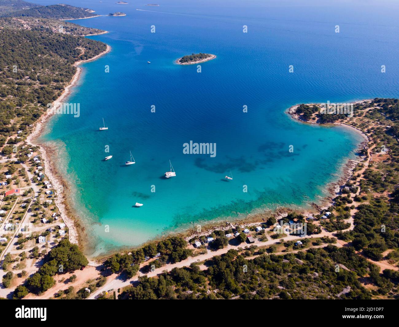 Fuchi, Kosirina Bay, Murter, Murter Island, Dalmazia, Croazia Foto Stock