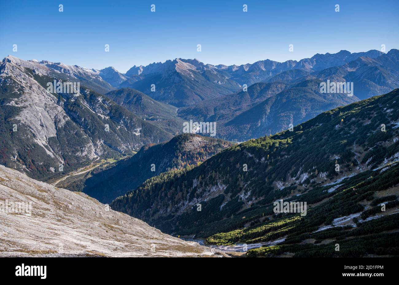 Paesaggio montano, Karwendel, Tirolo, Austria Foto Stock