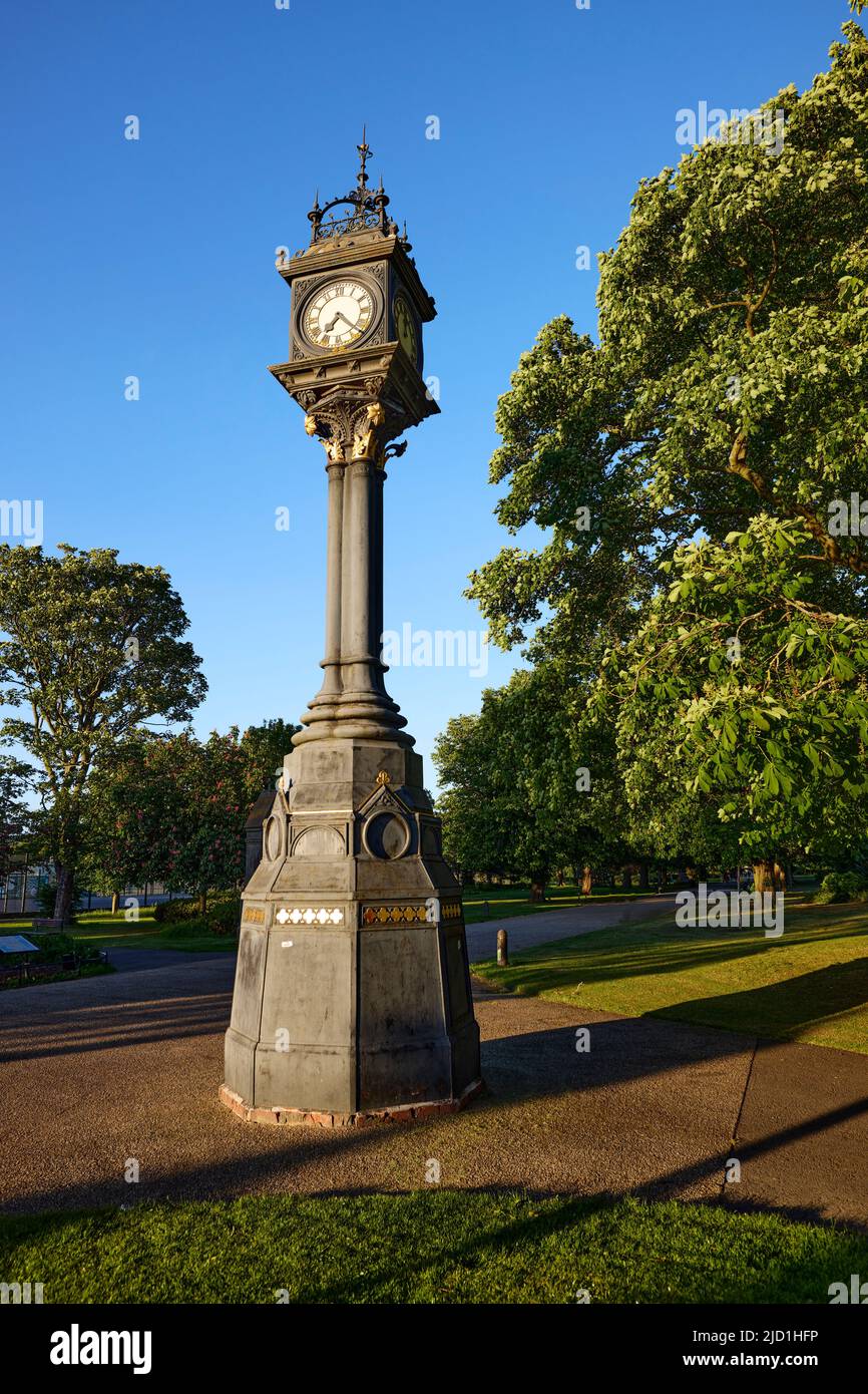 Memorial Clock Albert Park Middlesbrough Foto Stock