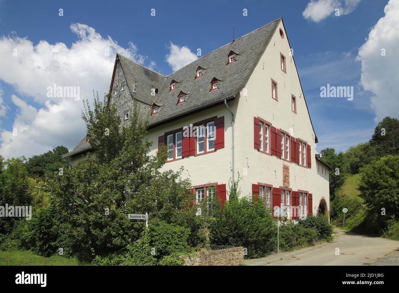 Bassenheimer Hof a Kiedrich, Rheingau, Taunus, Assia, Germania Foto Stock