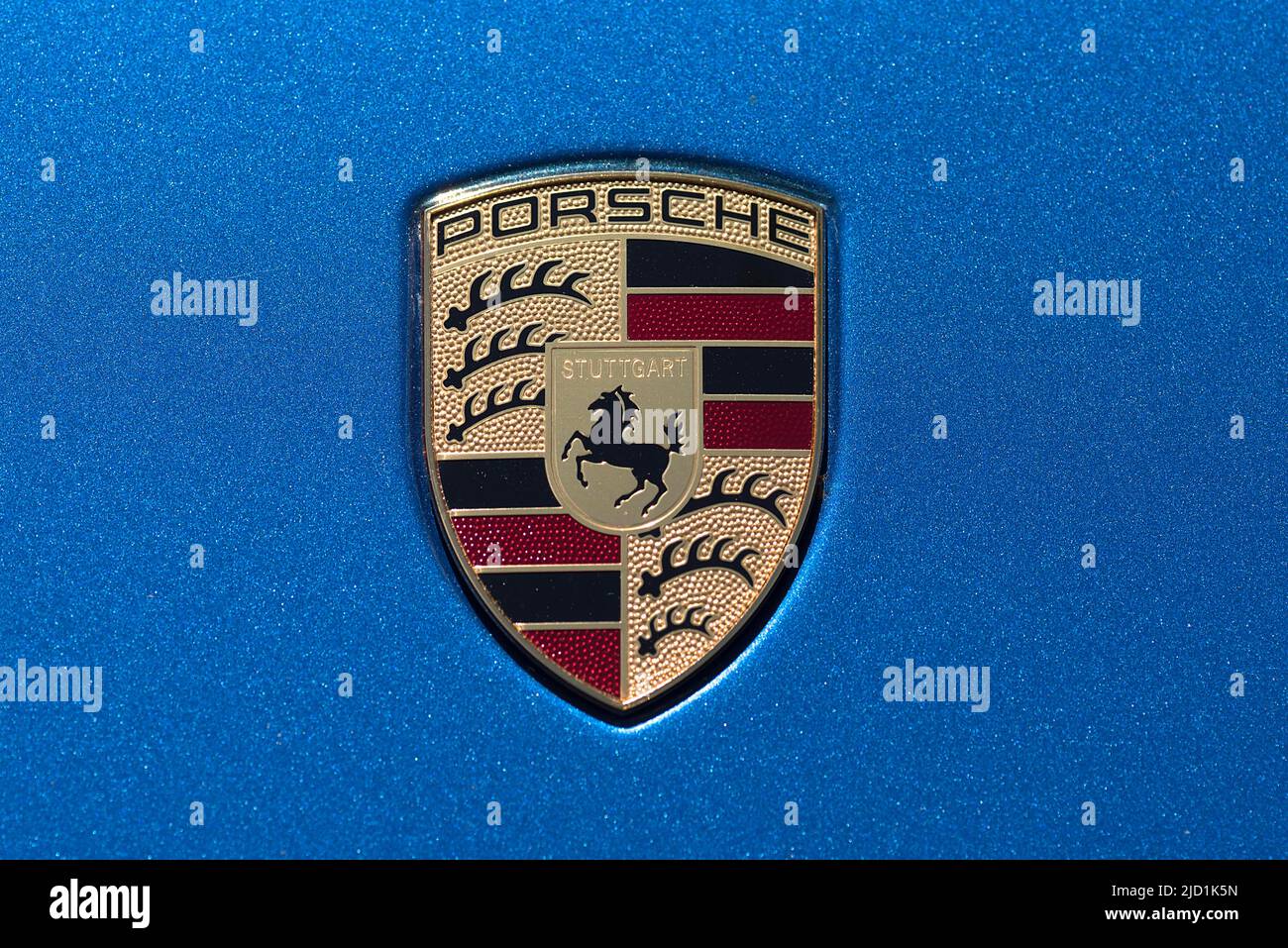 Logo aziendale di Porsche, Basern, Germania Foto Stock