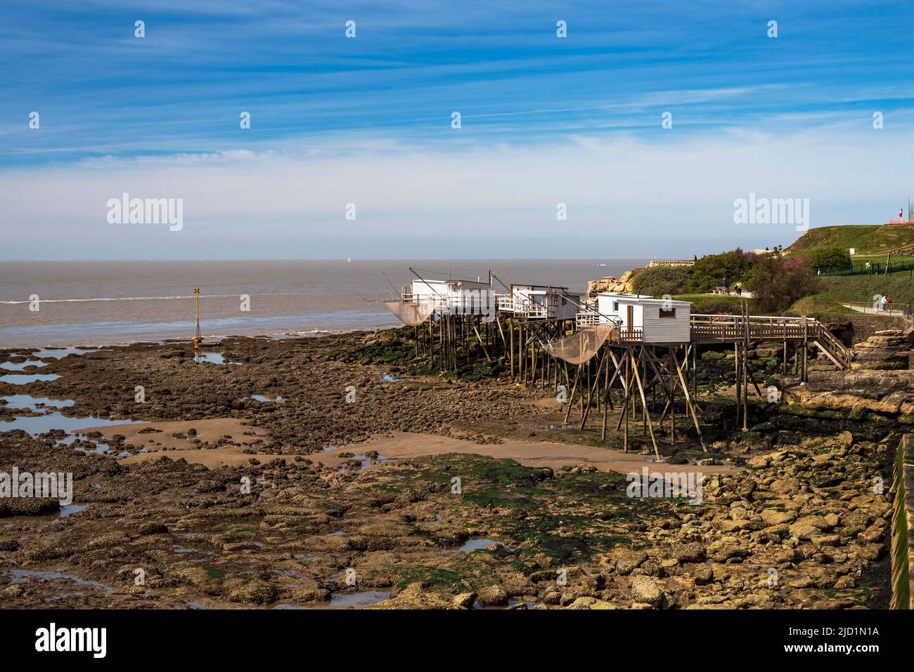 Cartolina dalla pesca di Royan. Paesaggio della costa atlantica. Foto Stock