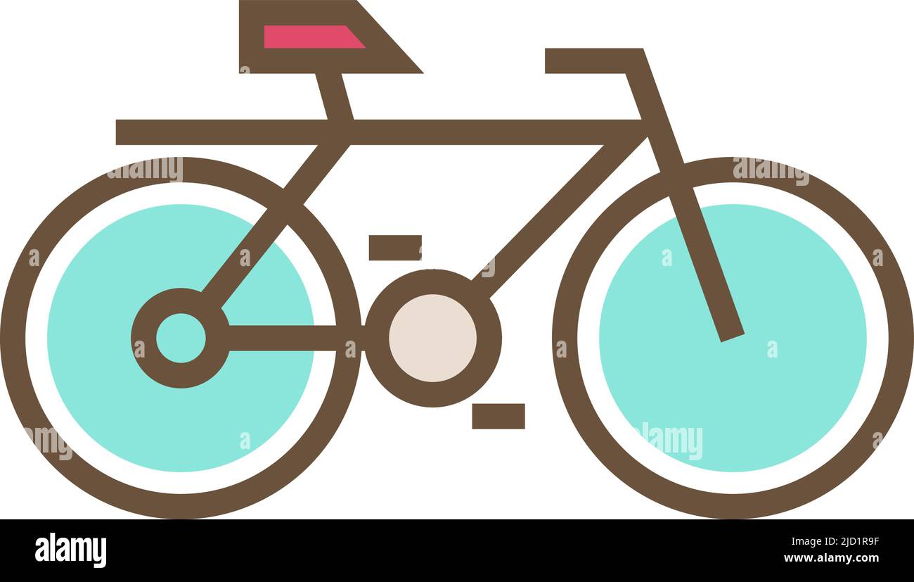 Icona bicicletta. Simbolo della linea Urban Eco Transport Illustrazione Vettoriale