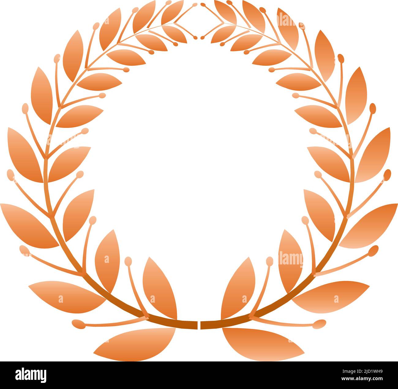 Modello logo Laurel Wreath. Cornice per etichette Premium Illustrazione Vettoriale