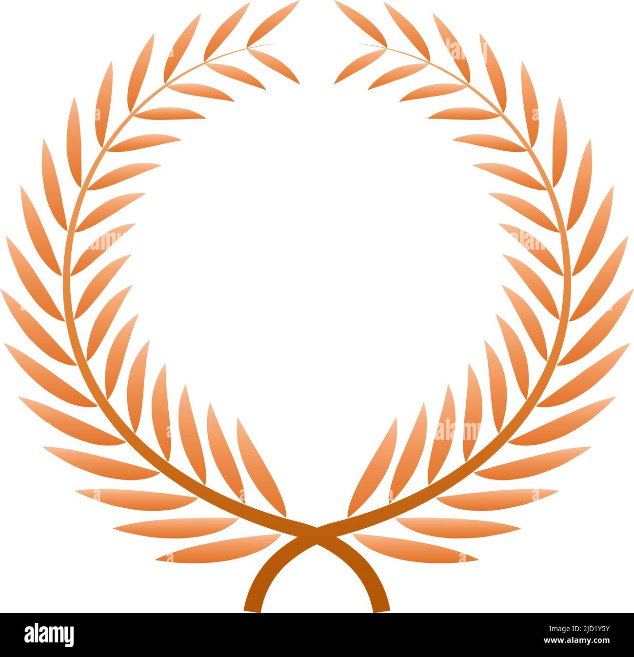 Modello fregio retro premium. Logo Laurel Wreath Illustrazione Vettoriale