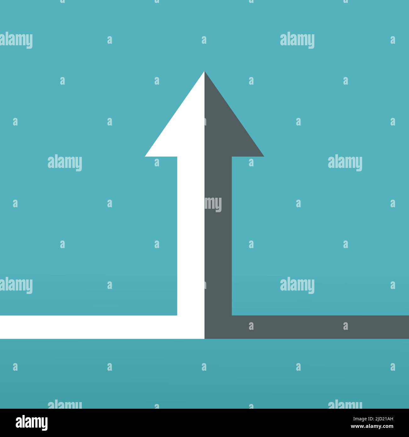 due frecce che uniscono icon vector collaborazione, partnership, alleanza, unendo e concetto di crescita per grafica design, logo, sito web, social media, mobi Illustrazione Vettoriale