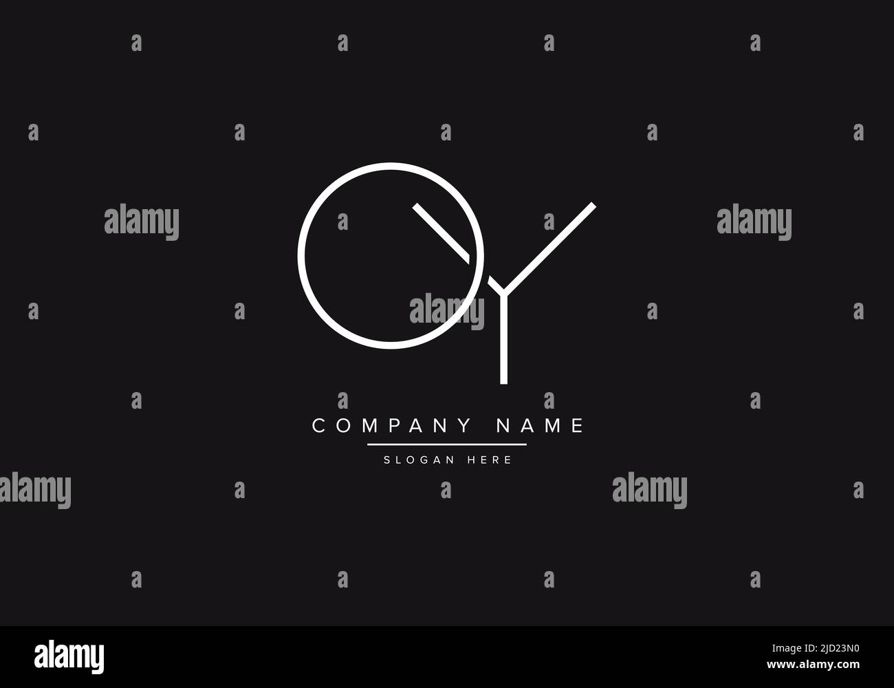 OY, logo vettoriale astratto monogramma, logo iniziale, line art, logo, vettore, logo alfabetico, vettore alfabetico, Illustrazione Vettoriale