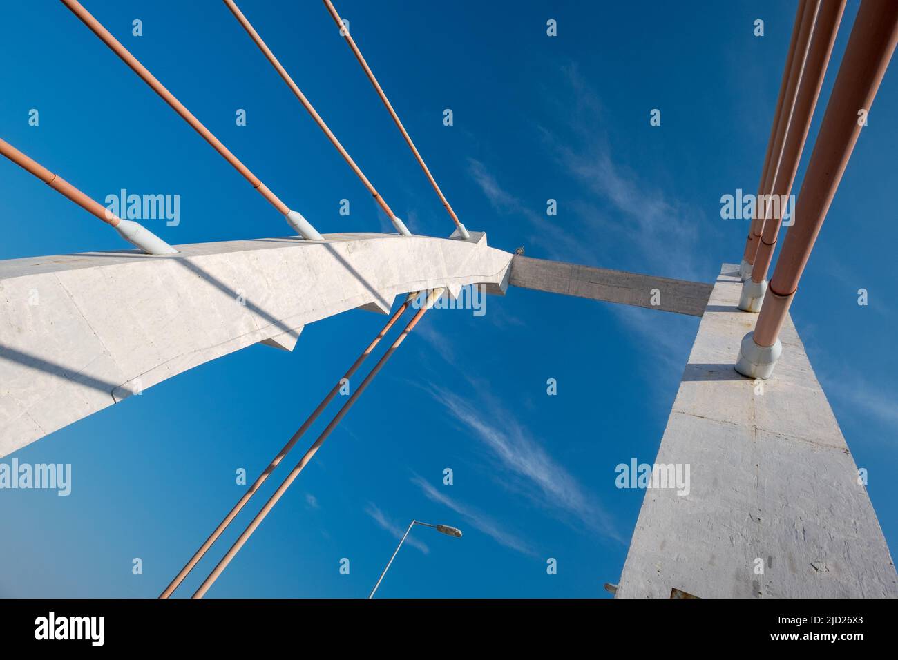 Foto astratta di un ponte fermacavo Foto Stock