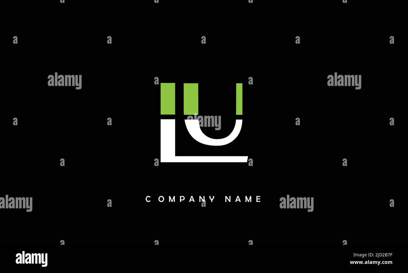 LU, UL Abstract Letters Logo Monogram Illustrazione Vettoriale