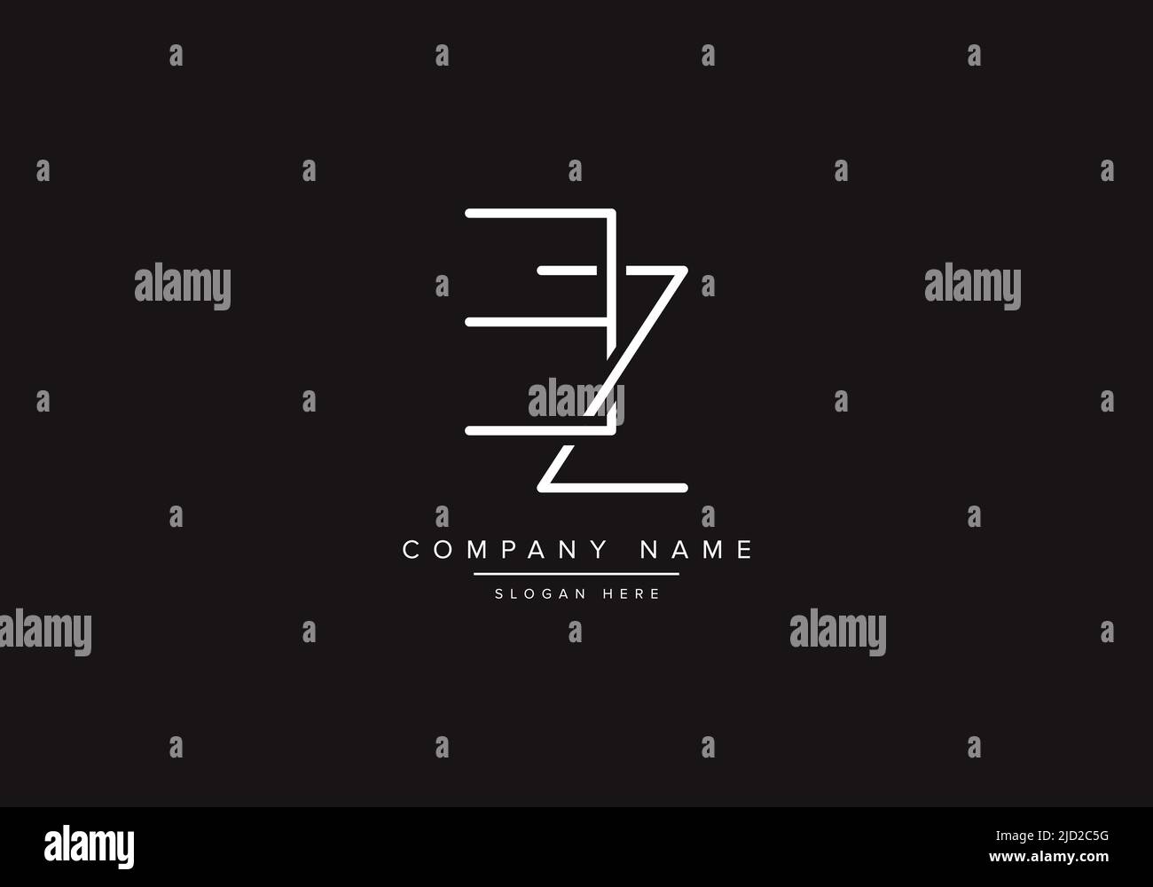 Icona lettera alfabetica logo BZ Illustrazione Vettoriale