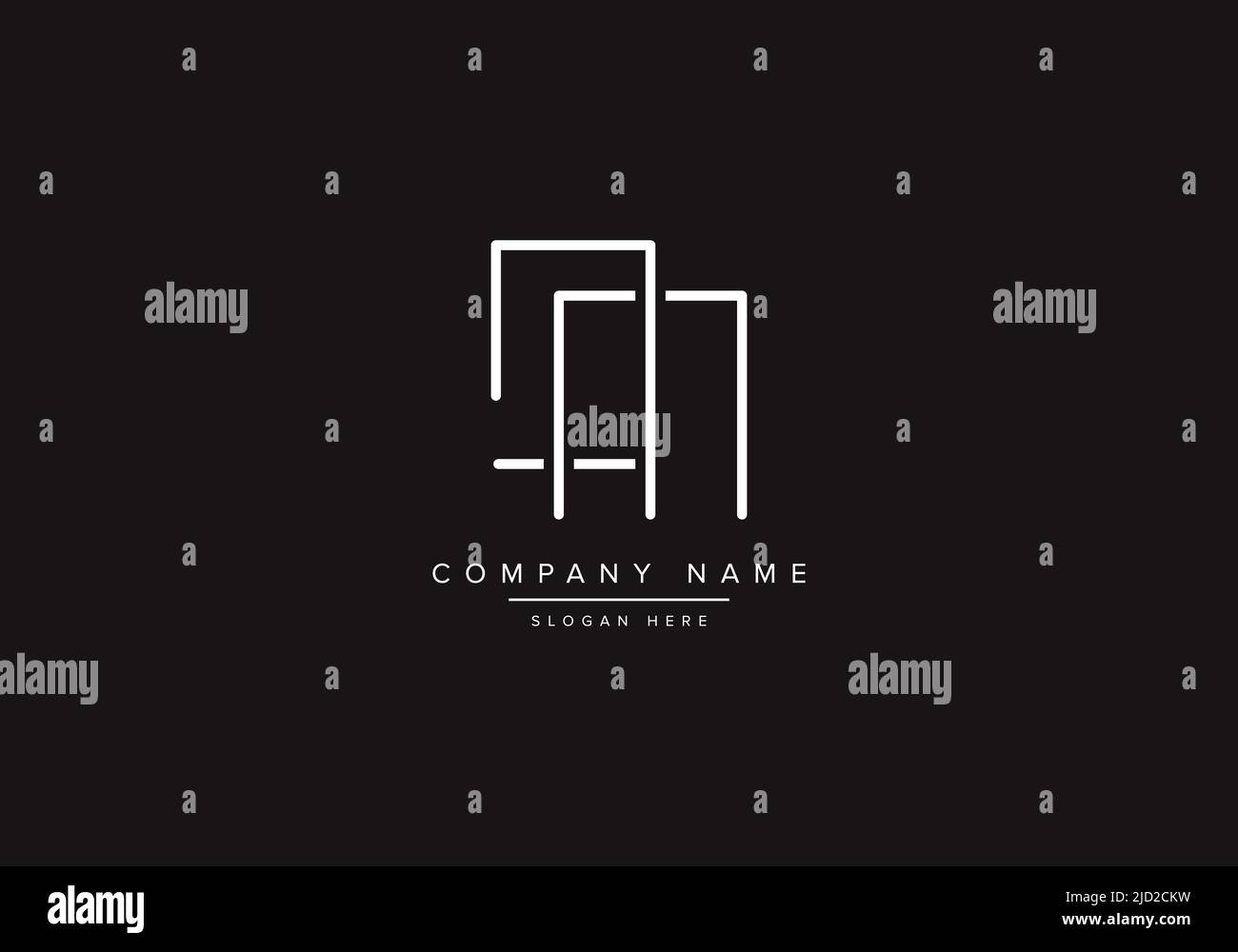 Icona lettera dell'alfabeto logo DM Illustrazione Vettoriale